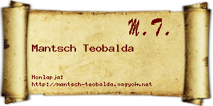 Mantsch Teobalda névjegykártya